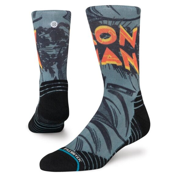Stance x Marvel Iron Man Avengers Socks Grey Black A458D23IRO Large L Stark - Picture 1 of 2